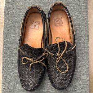 Frye Woven Leather Loafers